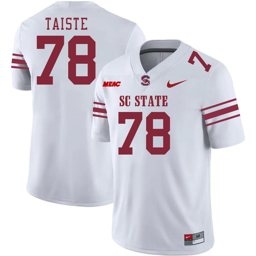 Men-Youth #78 Nick Taiste South Carolina State Bulldogs 2023 College Football Jerseys Stitched-White